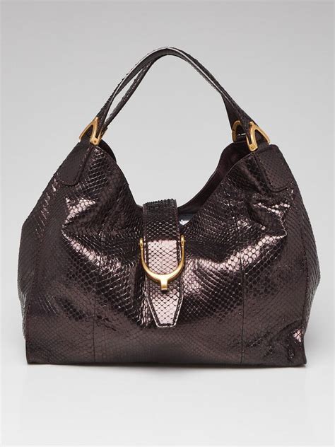 gucci soft stirrup python shoulder bag|gucci shoulder bag.